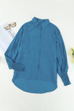 Billowy Sleeves Pocketed Shirt