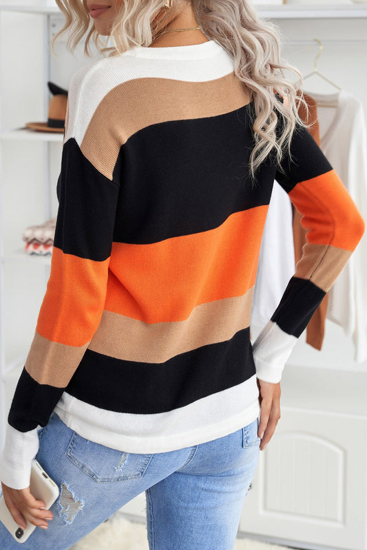 Colorblock Knit Sweater