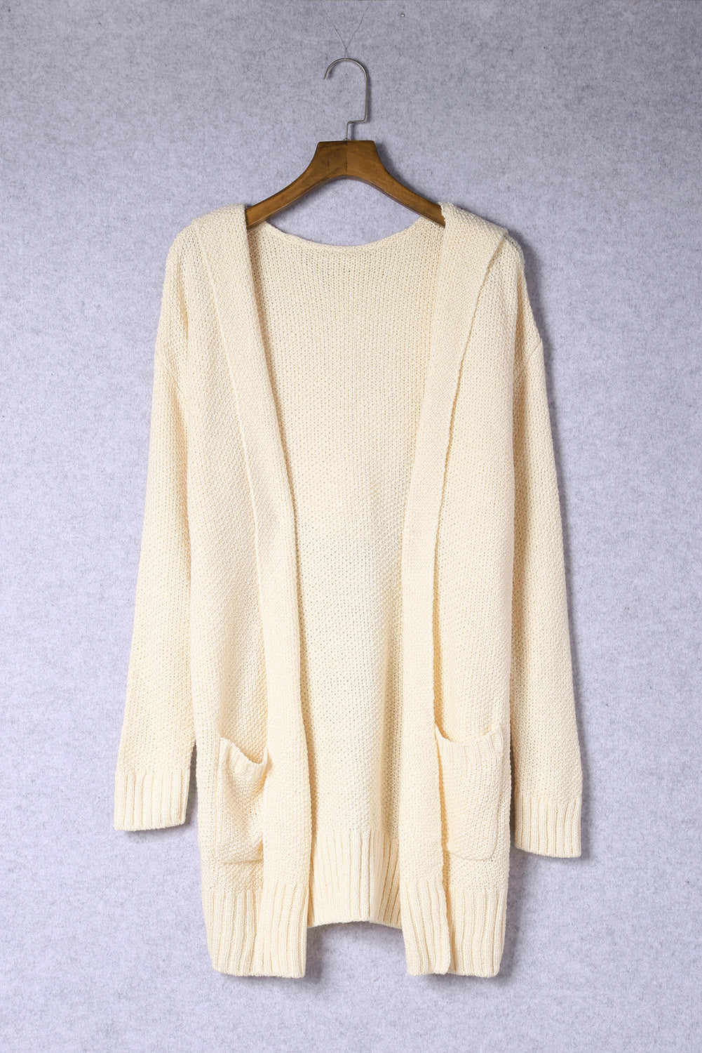 Hooded Open Knit Cardigan