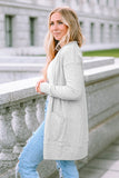 Thermal Waffle Knit Pocketed Cardigan