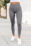 Leggings de yoga de sport à taille voûtée noire 