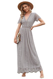 Blue Fill Your Heart Lace Maxi Dress