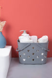 Heart-shape Hollowed Plastic Storage Basket