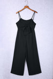 Spaghetti Straps Backless Knot Wide-Leg Jumpsuit