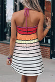 Colorful Striped Hollow Out Camisole