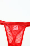 Heart Pattern Dotty Mesh Valentines Sexy Panties