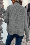 Cardigan gris ouvert sur le devant en tricot Popcorn