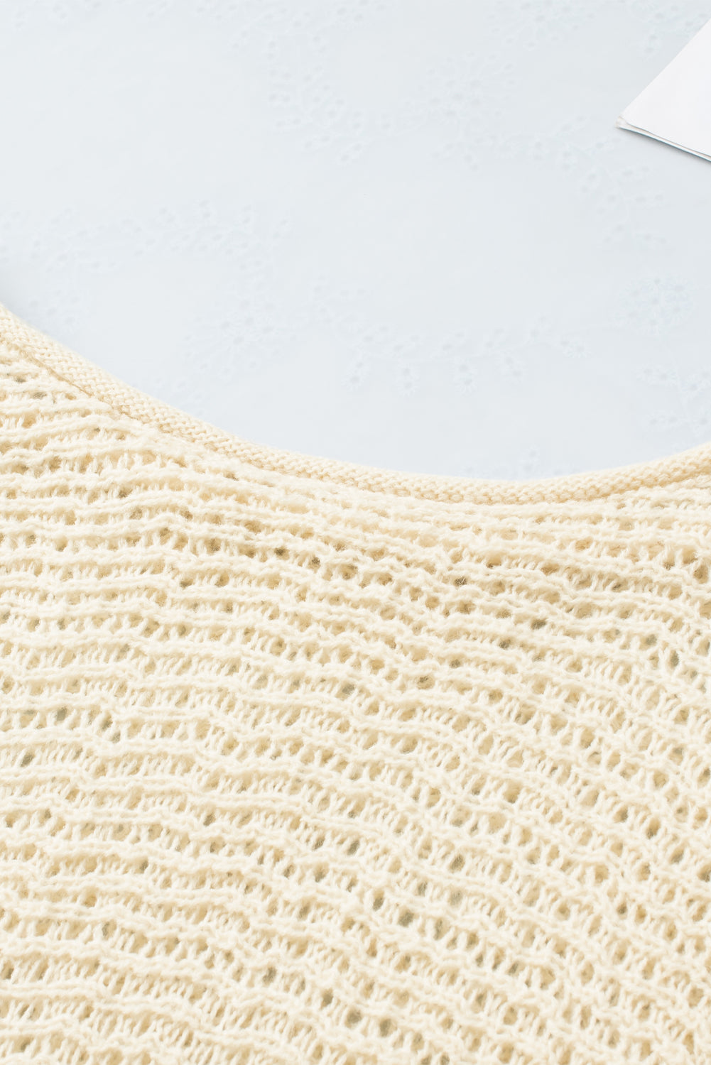 Sheer Openwork Knit Sweater