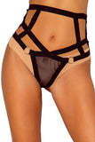 Criss Cross Strappy Mesh High Waist Panty