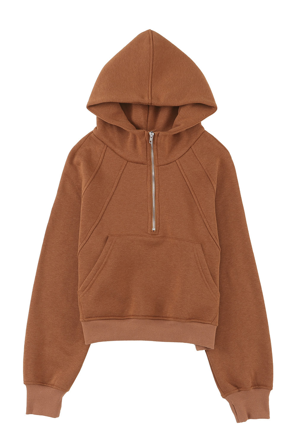 Quarter Zip Kangaroo Pocket Hoodie