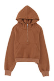 Quarter Zip Kangaroo Pocket Hoodie