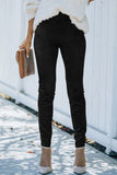 High Waist Faux Suede Skinny Leggings