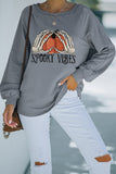 Halloween SPOOKY VIBES Pumpkin Graphic Sweatshirt