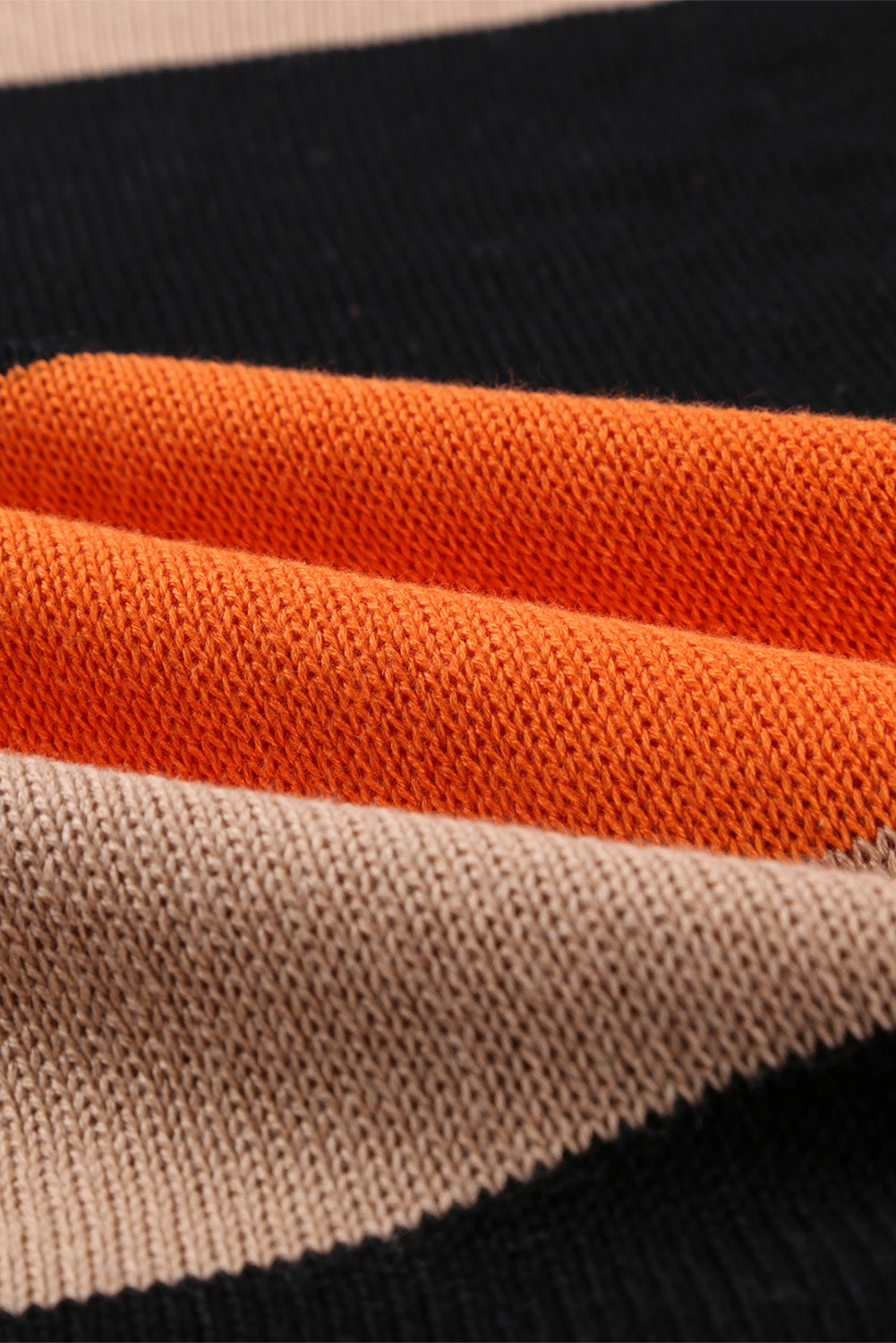 Pull en maille color block orange