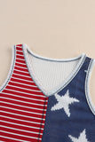 Red American Flag Stars and Stripes Tank Top