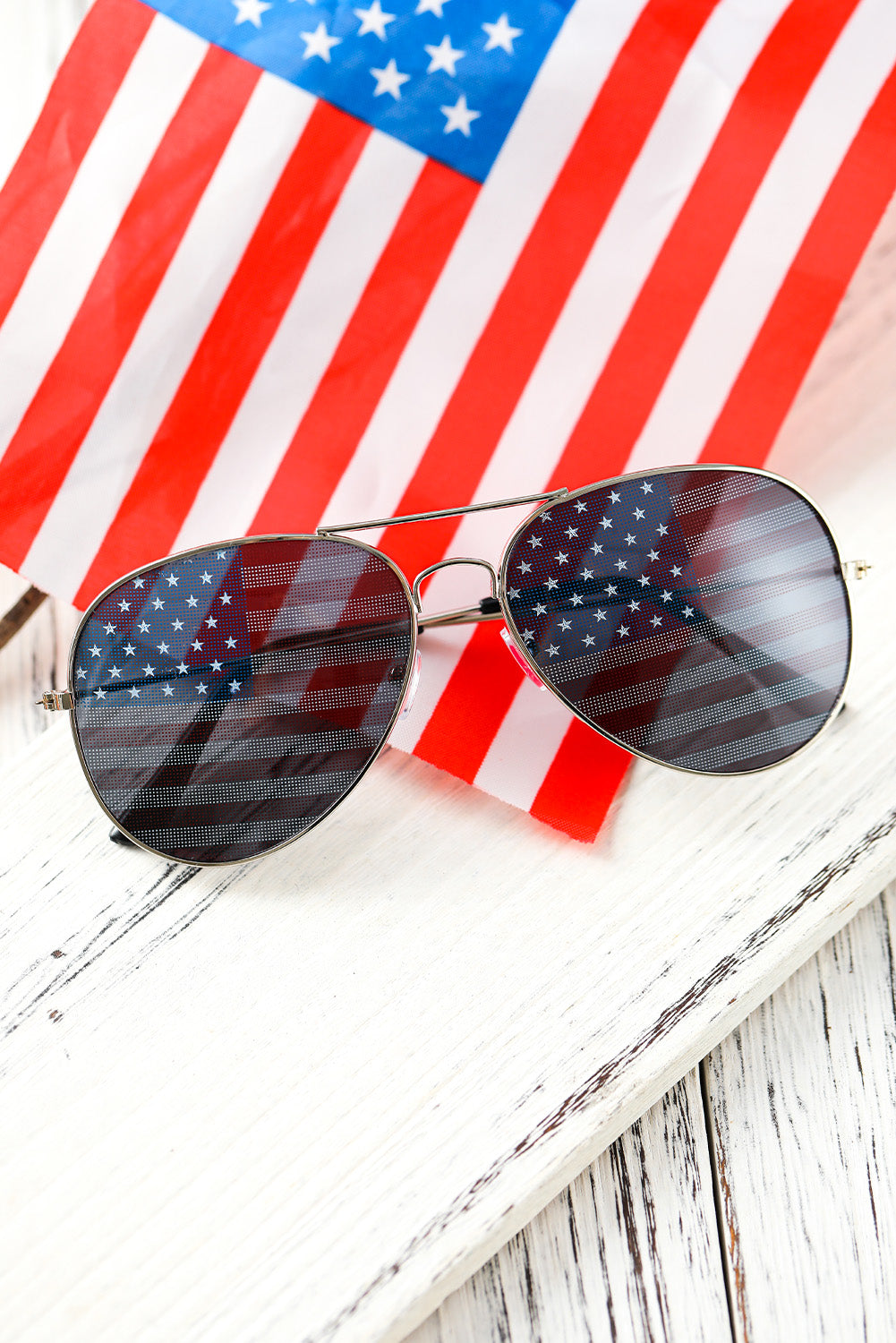 American Flag Lens Aviator Sunglasses