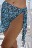 3pcs Leopard Bikini & Sarong Swim Set