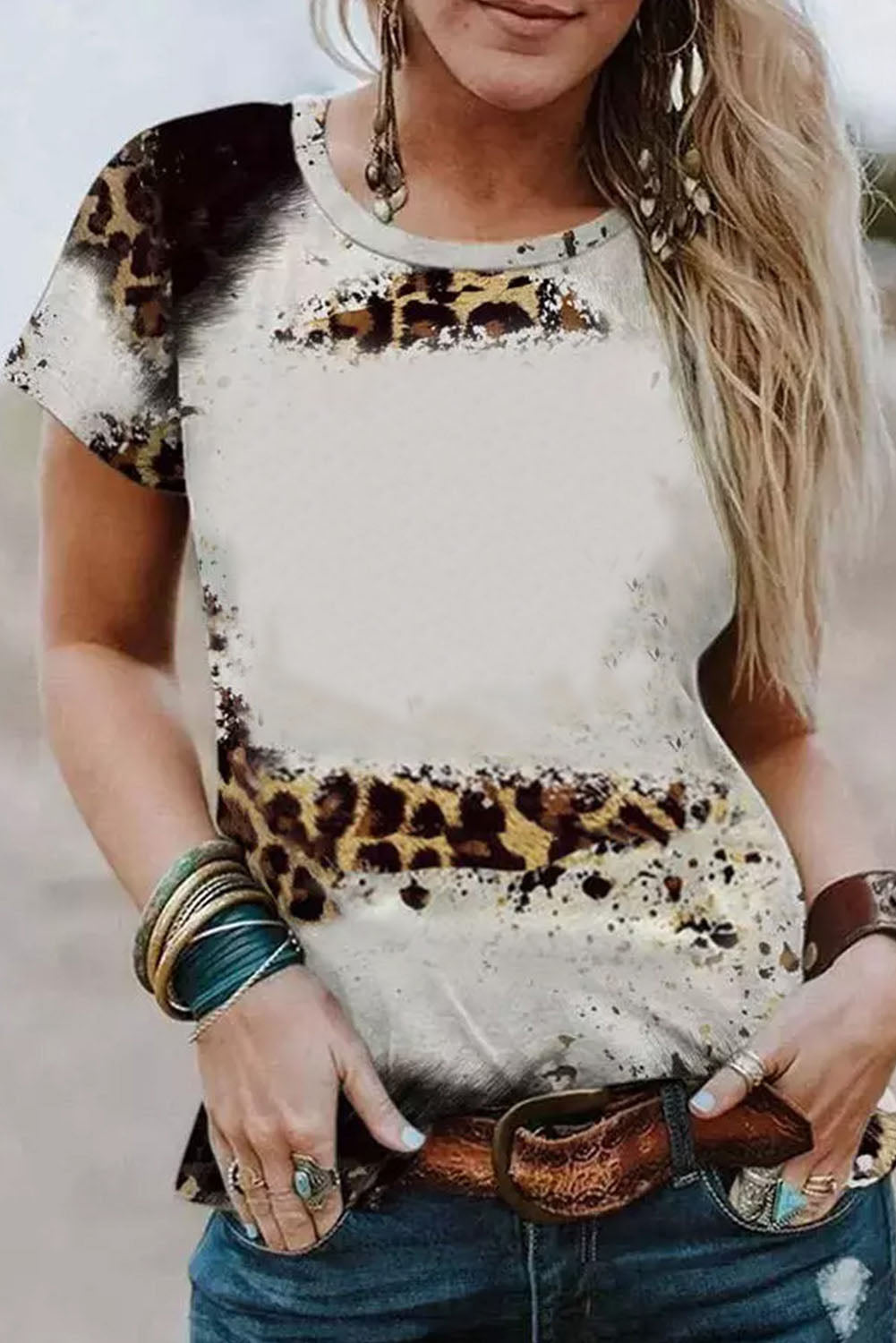 Bleached Short Sleeve Top