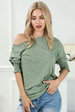 Smocked 3/4 Sleeve Casual Loose Top