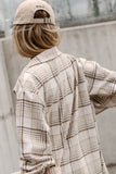 Plaid Removable Hood Buttoned Shacket