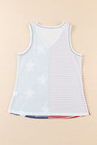 Red American Flag Stars and Stripes Tank Top