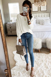 Long Sleeve Cutout Shoulder Relaxed Sweater