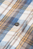 Plaid Pattern Asymmetric Buttons Shirt