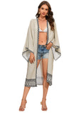 Retro Boho Printed Duster Beach Cover up