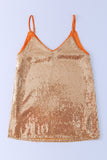 Spaghetti Straps Sequin Tank Top