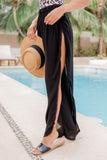 Lace Trim Along Split Leg Beach Cover up Pants