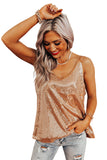 Spaghetti Straps Sequin Tank Top