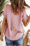 Swiss Dot Lace Splicing Short Sleeve Top