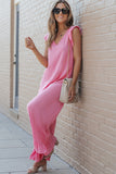 Ruffled Wide Leg Jumpsuit