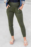 Plus Size High Waist Pocketed Skinny Pants