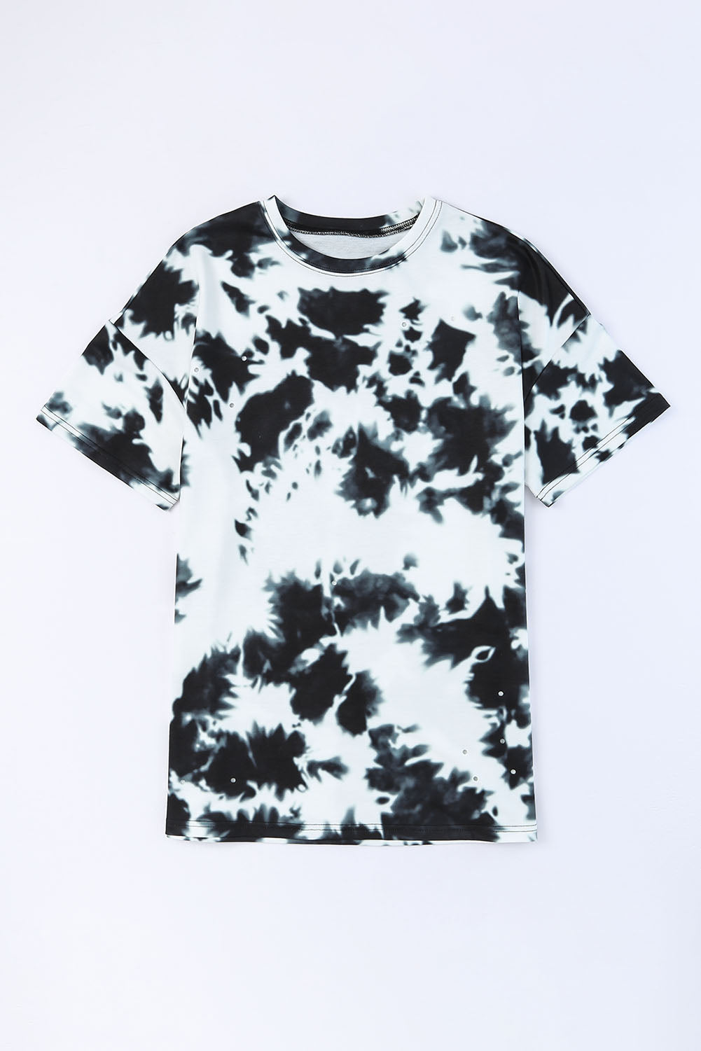 Tie-dye Round Neck Short Sleeve Top