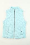 Zip-up Side Pockets Puffer Vest