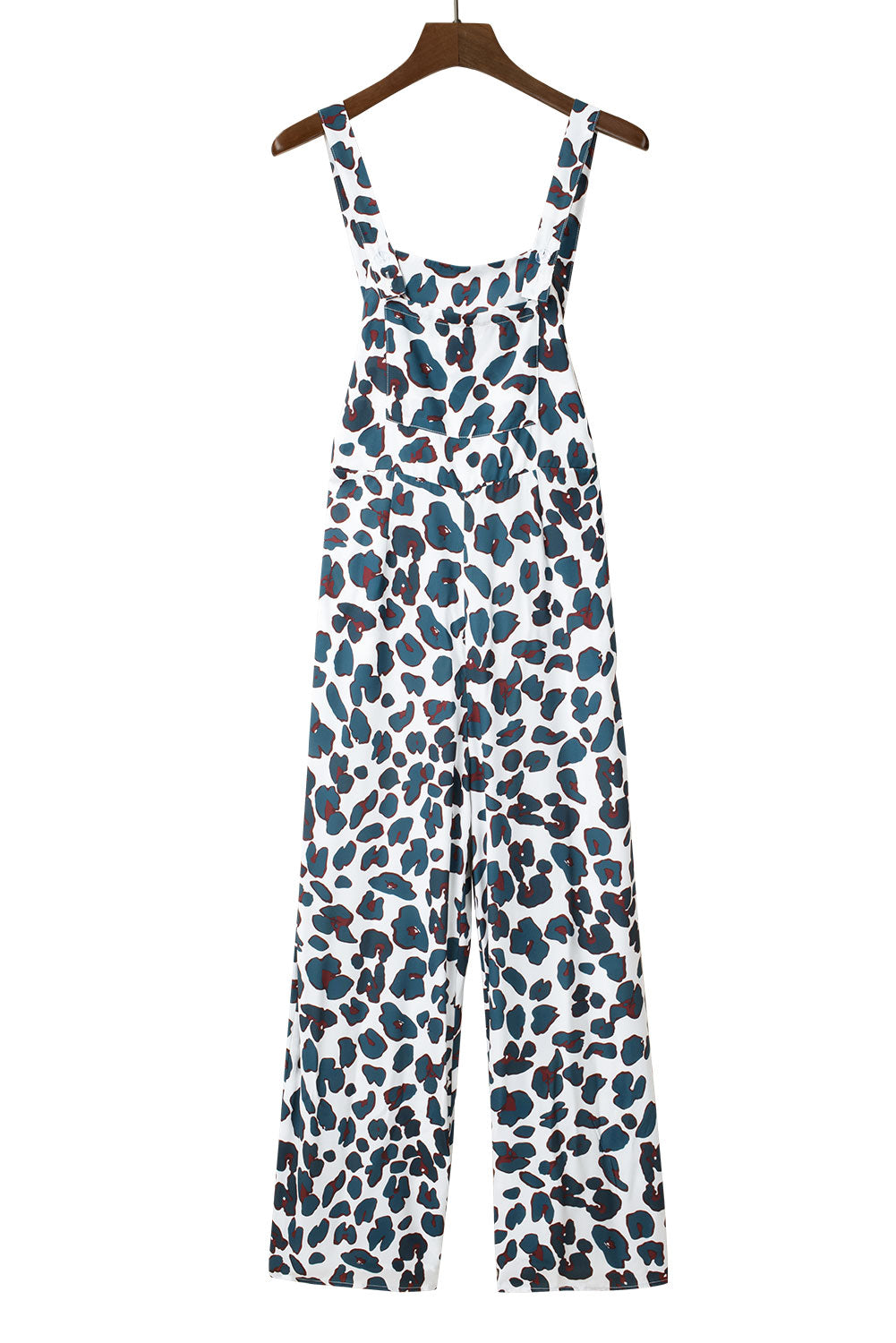 Wide Leg Leopard Print Jumpsuit Overalls