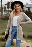 Rib Knit V Neck Button up Cardigan with Pockets