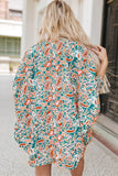 Paisley Floral Print Open Front Flowy Kimono