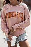 Pink French Terry Cotton Blend Pullover Sweatshirt