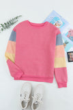 Colorblock Long Sleeve Pullover Sweatshirt