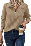 Brown Plaid Raglan Sleeve Sweatshirt