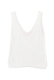 Rib Knit Open Back Deep V Neck Tank Top