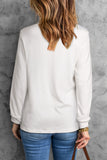 Plain Crew Neck Long Sleeve Top