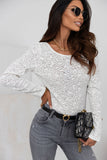 Floral Lace Buttoned Long Sleeve Bodysuit