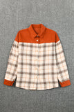 Contrast Corduroy Plaid Shacket