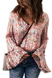 Tiered Ruffled Bell Sleeve Floral Bodysuit