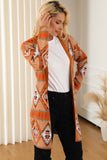 Aztec Geometric Knit Open Front Cardigan