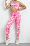 Leopard Racerback Scrunched High Waist Active Set