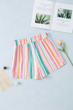 Vintage Washed Elastic Frill Waist Casual Shorts